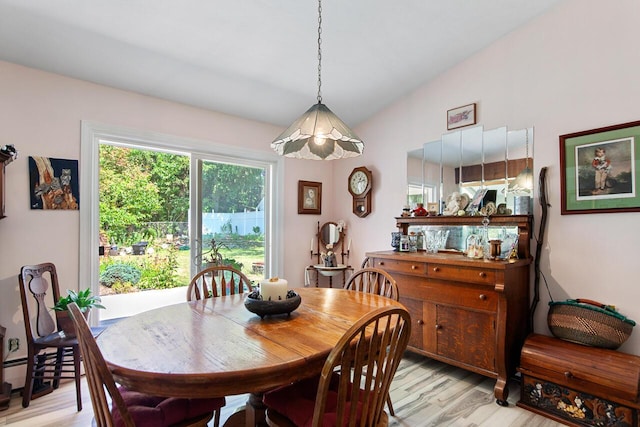 916 Hillcrest Dr, Adrian, MI 49221 - dining space featuring light wood-style flooring and a baseboard radiator