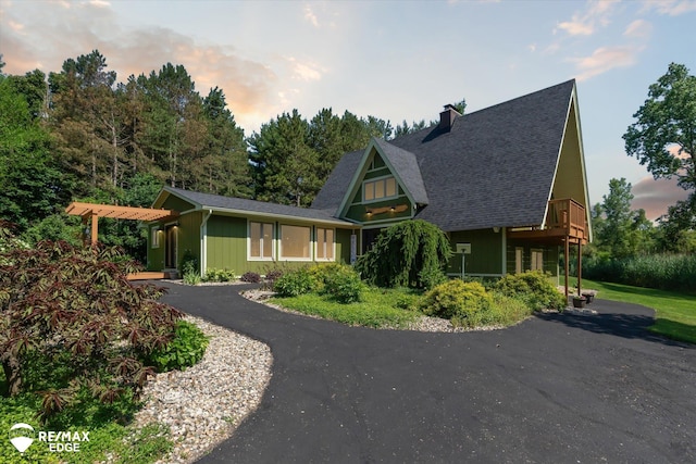 3078 Green Corners Rd, Lapeer, MI 48446 - a-frame home with a chimney