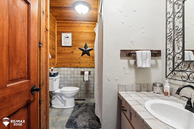 3078 Green Corners Rd, Lapeer, MI 48446 - bathroom with vanity and wood ceiling