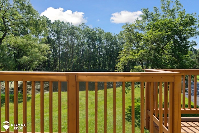 3078 Green Corners Rd, Lapeer, MI 48446 - wooden deck featuring a yard