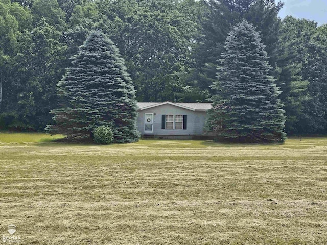 2789 Grass Lake Ave, Clare, MI 48632 - view of green lawn featuring a view of trees