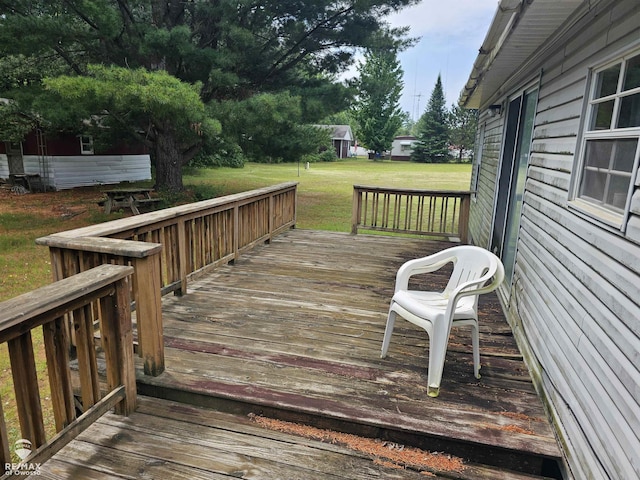 2789 Grass Lake Ave, Clare, MI 48632 - deck with a yard