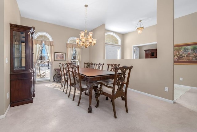 310 Sycamore St, Litchfield, MI 49252 - dining room with a chandelier and light carpet