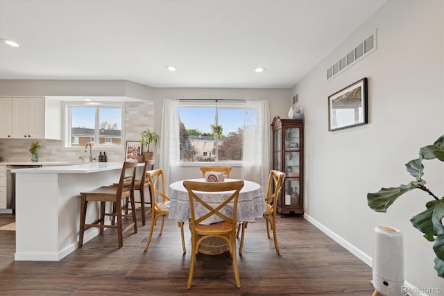 455 Baldwin Ave Unit 203, Rochester, MI 48307 - dining area with dark wood-type flooring and recessed lighting