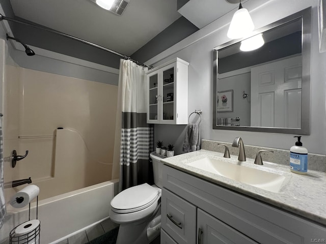 3118 Birch Run, Adrian, MI 49221 - full bathroom featuring vanity, shower / bath combo with shower curtain, and tile patterned flooring