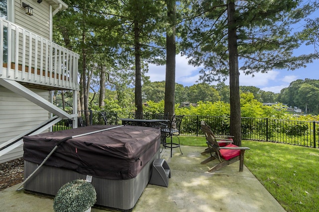 15518 Oak Ridge Dr, Spring Lake, MI 49456 - view of patio / terrace with a grill and a hot tub