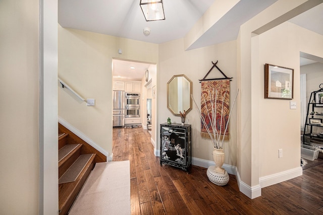 14300 Ridgemont St, Gregory, MI 48137 - entrance foyer with hardwood / wood-style flooring and stairs