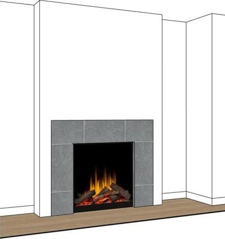 7919 Grand St, Dexter, MI 48130 - detailed view of a tile fireplace and wood finished floors