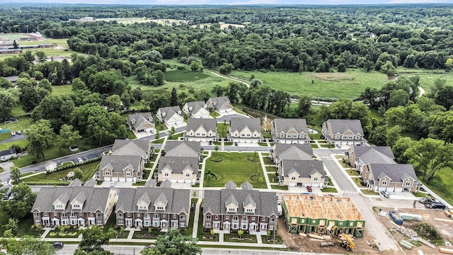 7919 Grand St, Dexter, MI 48130 - aerial view of property and surrounding area with nearby suburban area