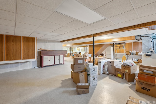 1726 Black Maple Dr, Rochester Hills, MI 48309 - finished below grade area featuring tile patterned floors and a drop ceiling