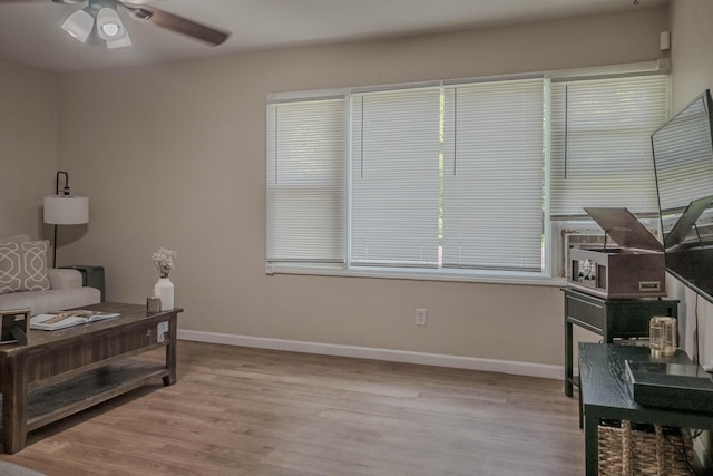 935 N Ave, Battle Creek, MI 49017 - office space featuring a ceiling fan and light wood finished floors