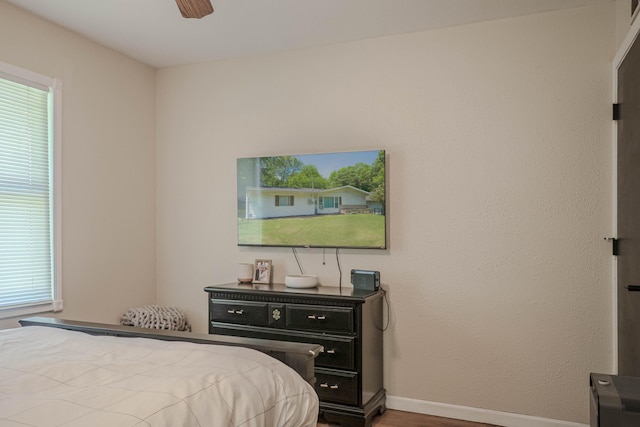 935 N Ave, Battle Creek, MI 49017 - bedroom with wood finished floors, multiple windows, and ceiling fan