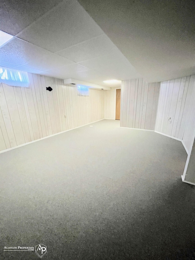 9330 Pinecrest Ct, Davison, MI 48423 - basement with carpet floors and wood walls