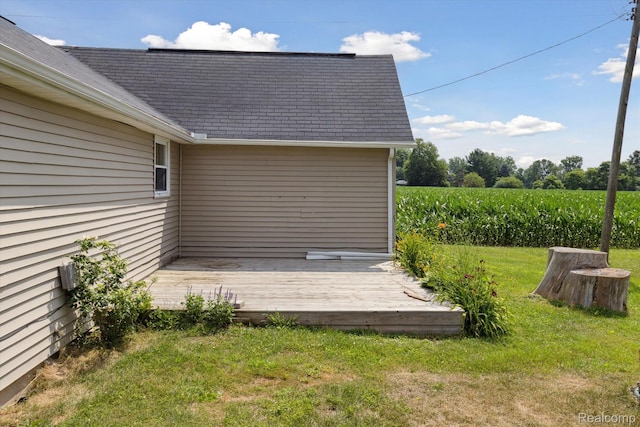 1612 Fischer Dr, Saginaw, MI 48601 - view of grassy yard featuring a deck