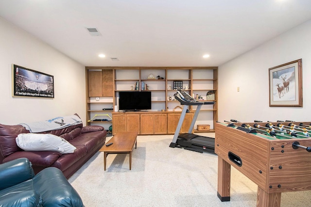 1410 Rothbury Dr NE, Grand Rapids, MI 49505 - rec room with light carpet and recessed lighting