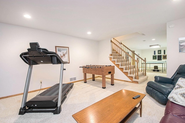 1410 Rothbury Dr NE, Grand Rapids, MI 49505 - workout area featuring carpet flooring and recessed lighting