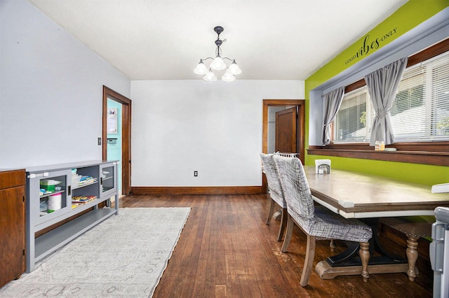 2028 Rowe Ave NE, Grand Rapids, MI 49505 - dining space with hardwood / wood-style flooring and a chandelier