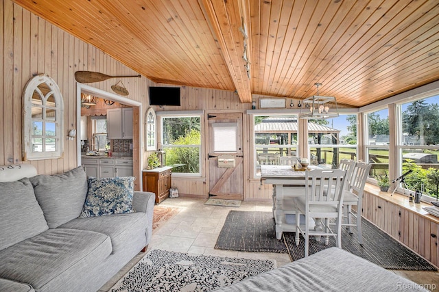 636 Swains Lake Dr, Concord, MI 49237 - sunroom with lofted ceiling and plenty of natural light