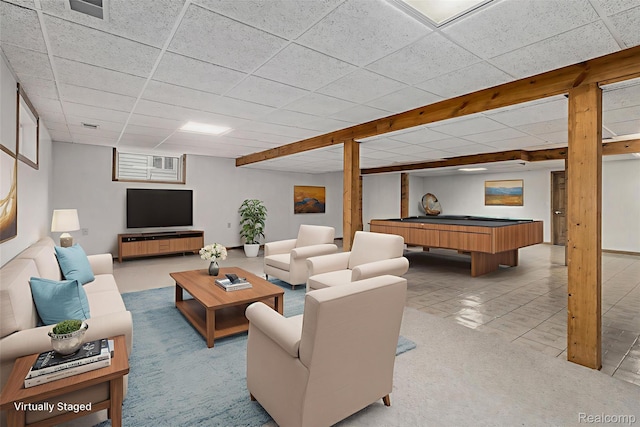6512 White Lake Rd, Clarkston, MI 48346 - living area featuring pool table