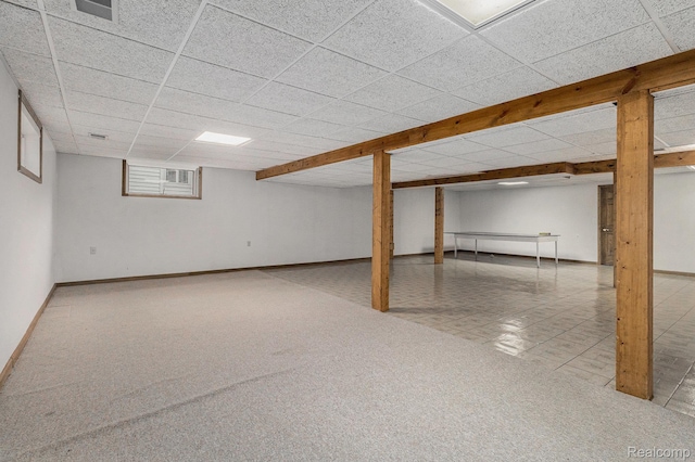 6512 White Lake Rd, Clarkston, MI 48346 - basement with baseboards and carpet