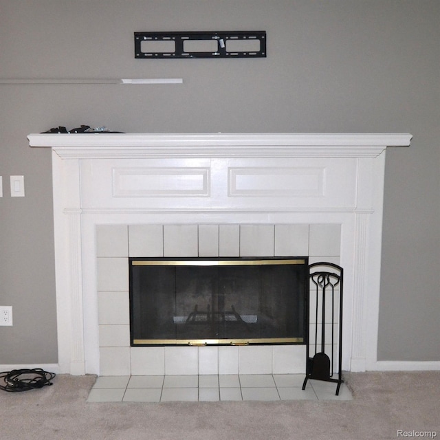 2 Cornell Ct, Dearborn, MI 48124 - detailed view of a fireplace and carpet floors