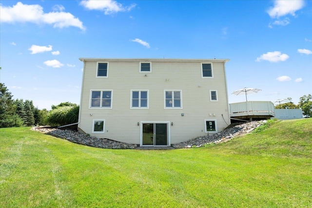 7350 N Territorial Rd, Dexter, MI 48130 - back of house with a lawn