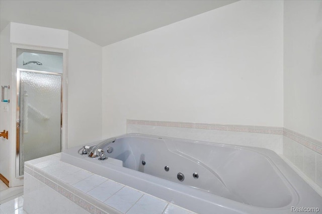 1829 Farnsworth Rd, Lapeer, MI 48446 - bathroom with a shower stall and a jetted tub