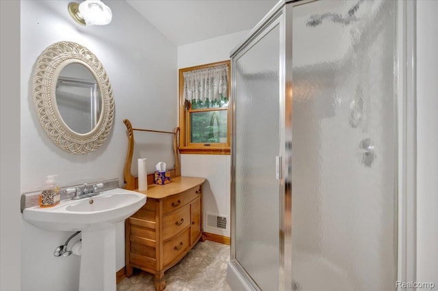 1829 Farnsworth Rd, Lapeer, MI 48446 - bathroom with a stall shower and a sink