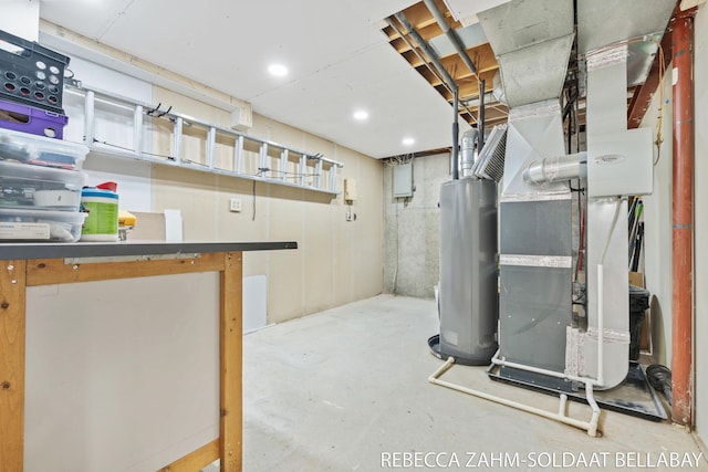 3520 Auburn Ave NE, Grand Rapids, MI 49525 - unfinished below grade area featuring water heater and heating unit