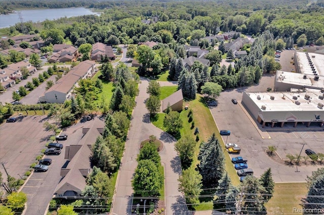 5612 Northcrest Xing, Clarkston, MI 48346 - aerial perspective of suburban area with a nearby body of water