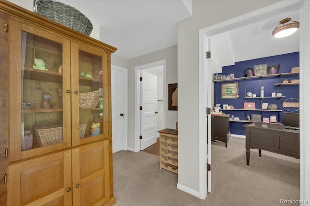 5612 Northcrest Xing, Clarkston, MI 48346 - hall with carpet flooring and a desk