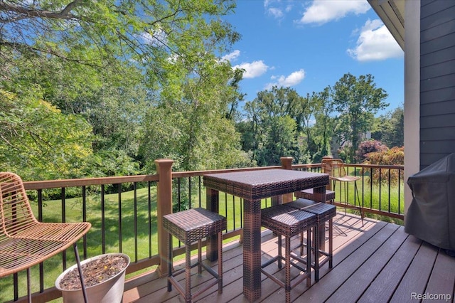 5612 Northcrest Xing, Clarkston, MI 48346 - deck with a lawn and area for grilling