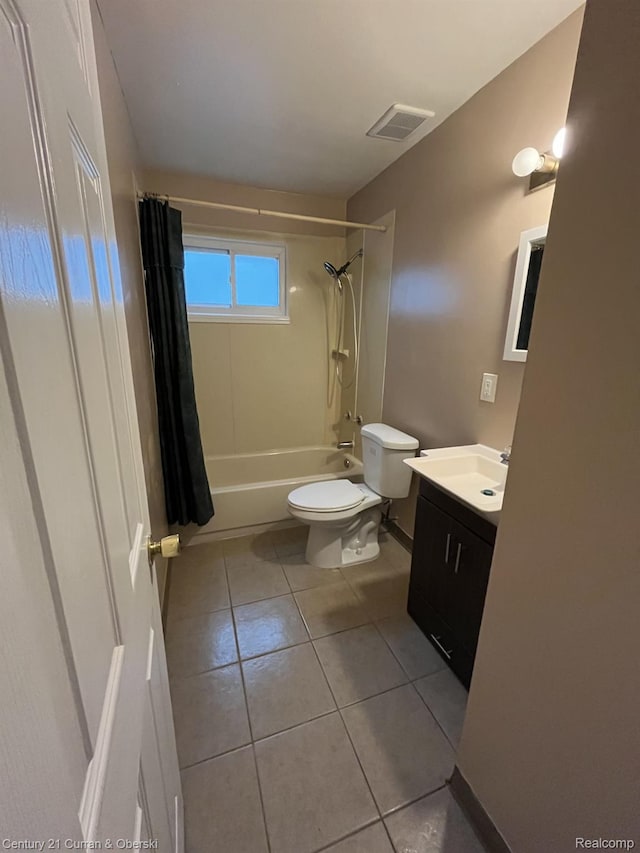 6179 Sylvia St, Taylor, MI 48180 - full bath featuring shower / bathtub combination with curtain, tile patterned flooring, and vanity