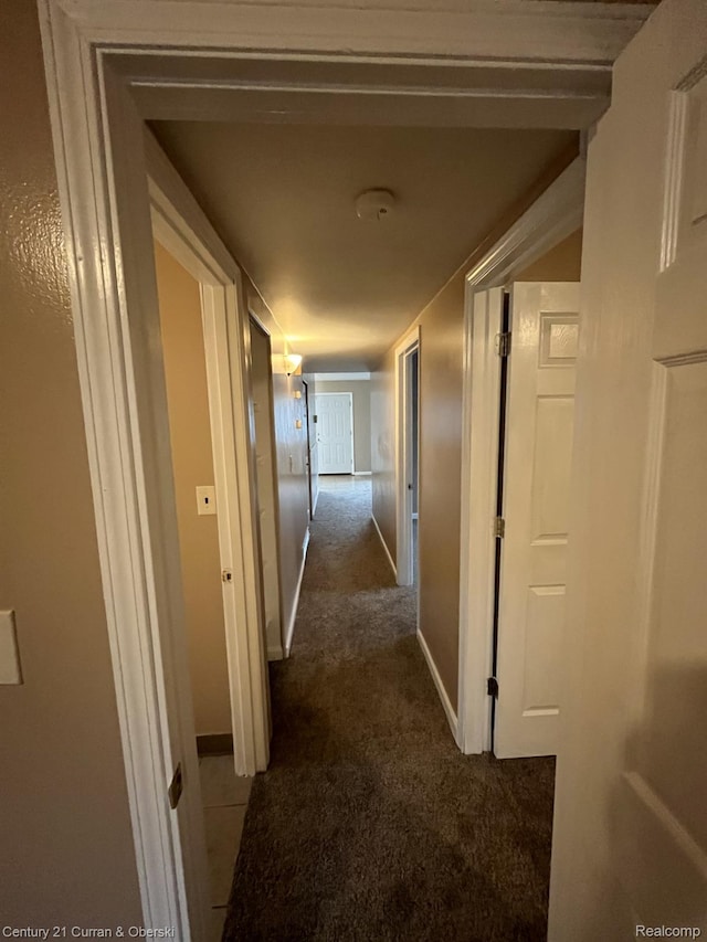 6179 Sylvia St, Taylor, MI 48180 - hall with dark colored carpet and baseboards