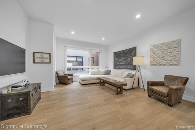 2037 11th St Unit 3, Detroit, MI 48216 - living room featuring light wood finished floors and recessed lighting