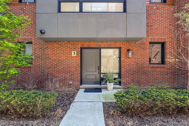 2037 11th St Unit 3, Detroit, MI 48216 - doorway to property with brick siding