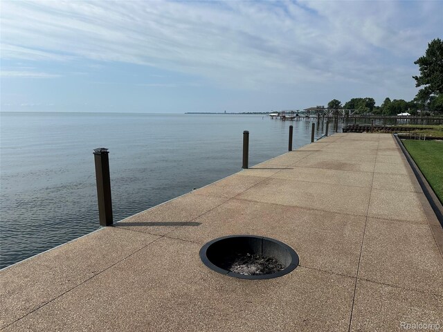 104 Lac Sainte Claire Dr, Saint Clair Shores, MI 48082 - dock area featuring a water view