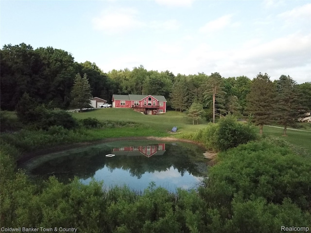2223 Hidden Valley Rd, Howell, MI 48843 - view of home's community featuring a water view, a yard, and a forest view