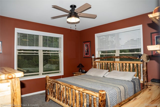 2223 Hidden Valley Rd, Howell, MI 48843 - bedroom with carpet and a ceiling fan