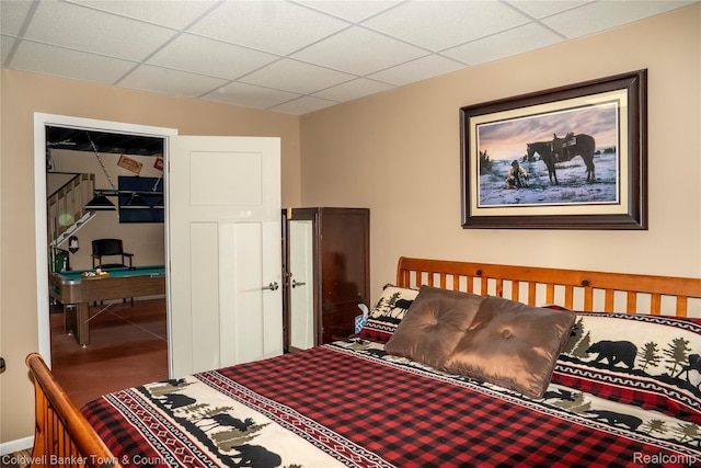2223 Hidden Valley Rd, Howell, MI 48843 - bedroom with a paneled ceiling
