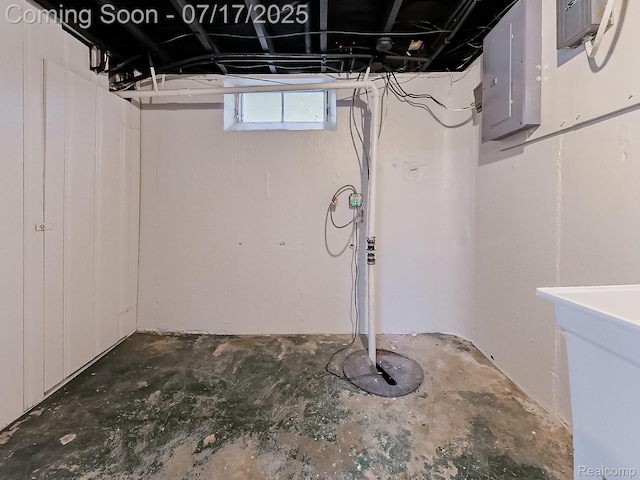 2314 Middlebelt Rd, West Bloomfield, MI 48324 - basement featuring electric panel and drainage system