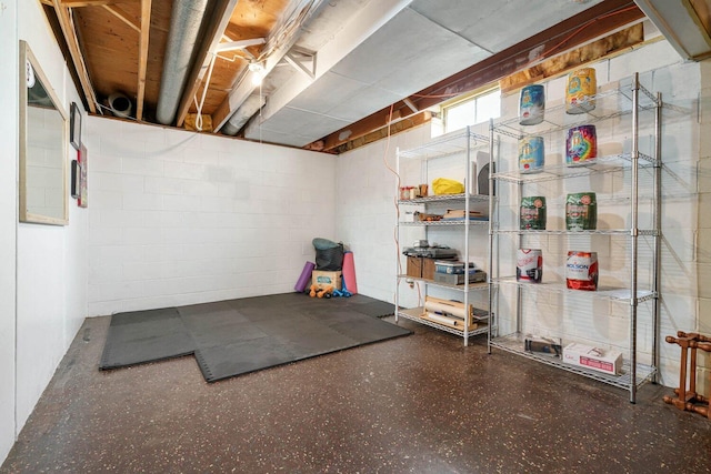 923 Par 4 Rd, Kalamazoo, MI 49008 - unfinished basement with concrete block wall
