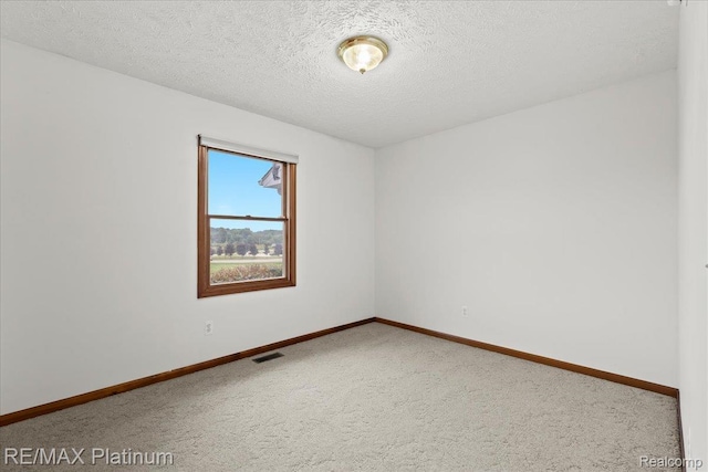 6893 Sanford Rd, Howell, MI 48855 - carpeted spare room with baseboards and a textured ceiling