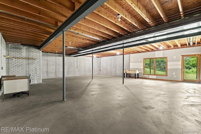 6893 Sanford Rd, Howell, MI 48855 - basement with a sink