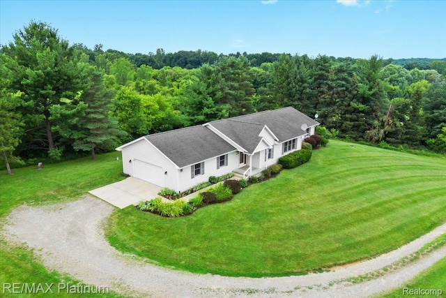 6893 Sanford Rd, Howell, MI 48855 - view from above of property with a forest