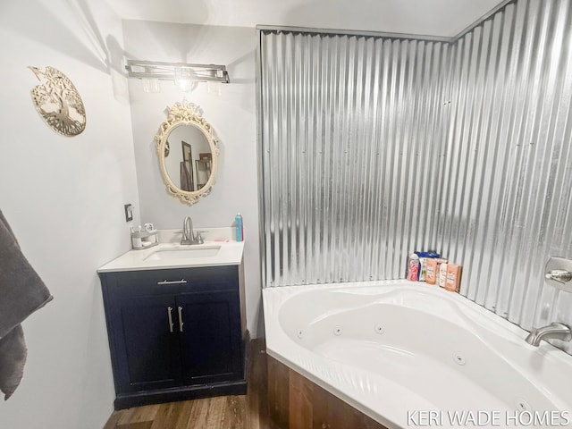 3231 E Baker Rd, Hesperia, MI 49421 - full bath featuring a jetted tub and vanity