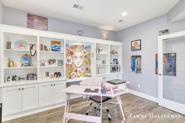 6129 W Bay Ct, Hudsonville, MI 49426 - office area with light wood-style floors and recessed lighting
