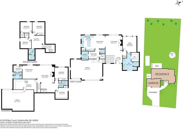 6129 W Bay Ct, Hudsonville, MI 49426 - view of property floor plan
