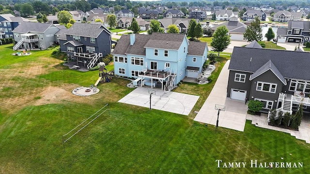 6129 W Bay Ct, Hudsonville, MI 49426 - aerial perspective of suburban area