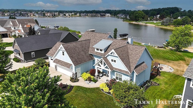 6129 W Bay Ct, Hudsonville, MI 49426 - aerial view of property and surrounding area featuring a nearby body of water